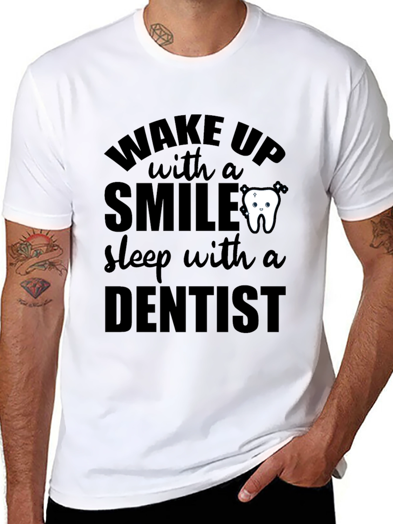 Black Dentist T-Shirt: Wake Up With a Smile, Sleep With a Dentist view 8