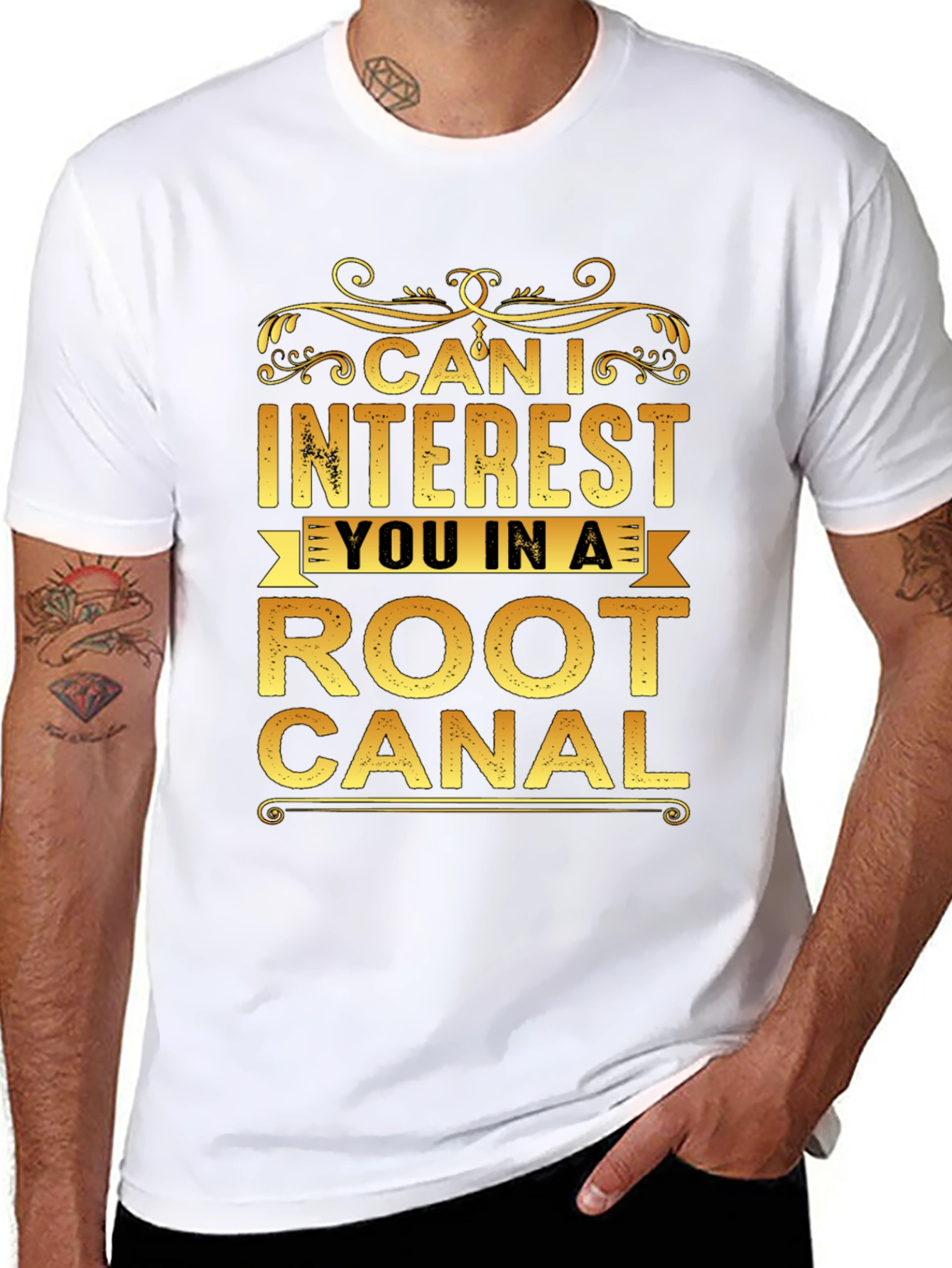 Black Can I Interest You In a Root Canal T-Shirt view 8