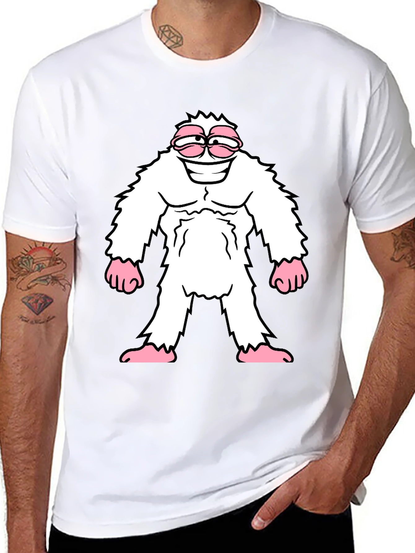 Black Funny Bigfoot T-Shirt - Cryptid Graphic Tee view 8