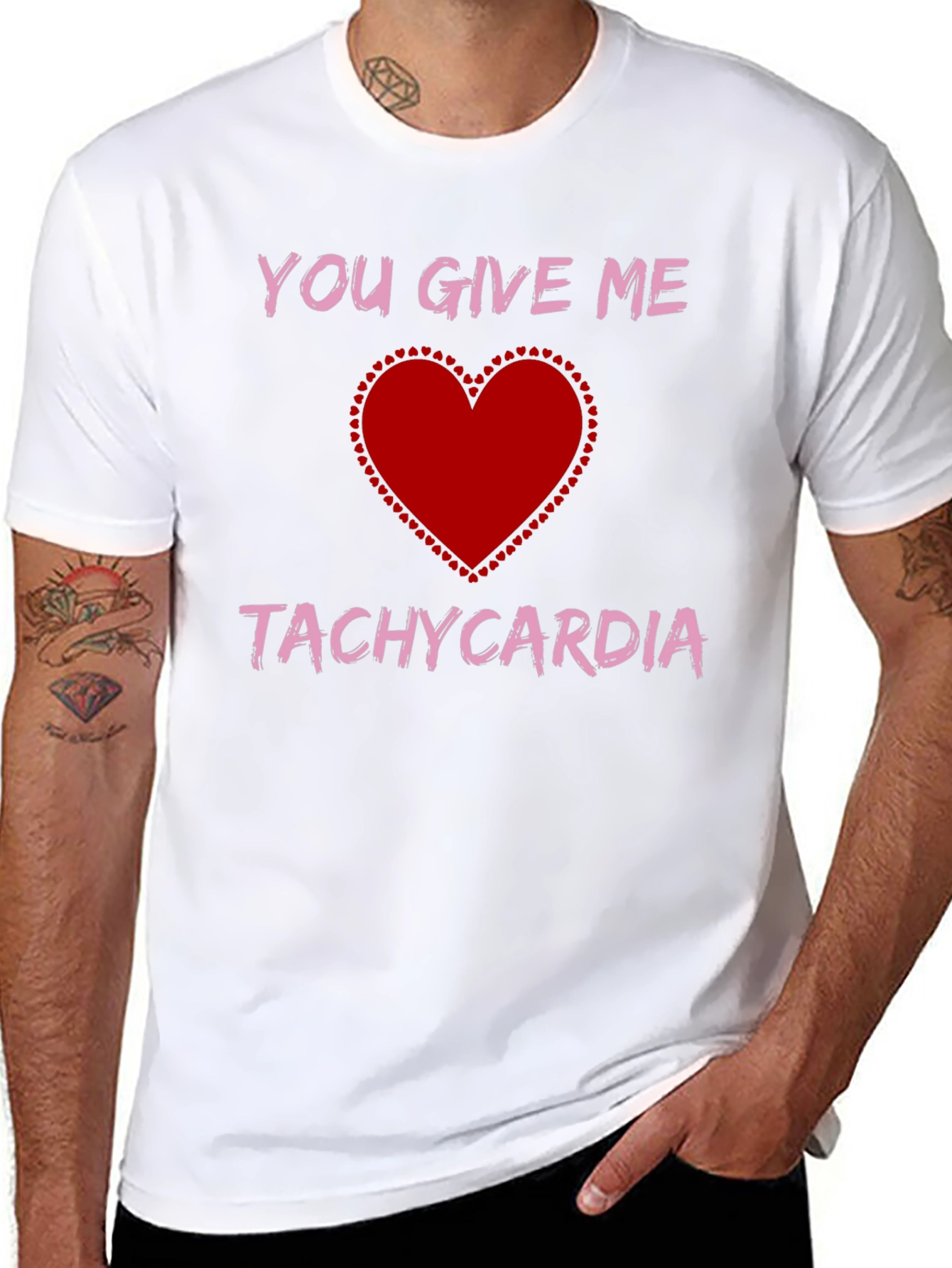 Black You Give Me Tachycardia Graphic Tee view 8