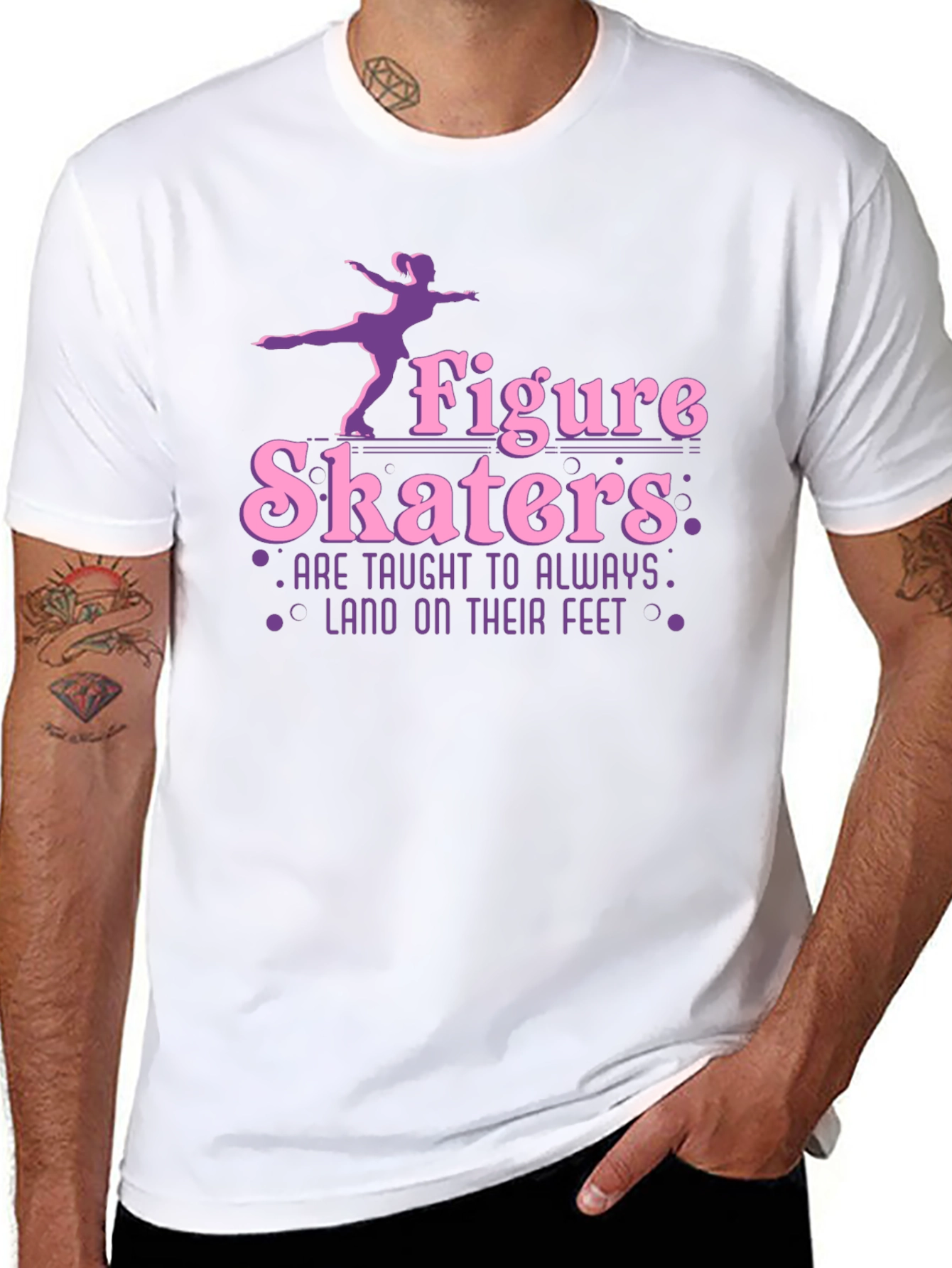 Black Figure Skaters T-Shirt - Land on Your Feet view 8