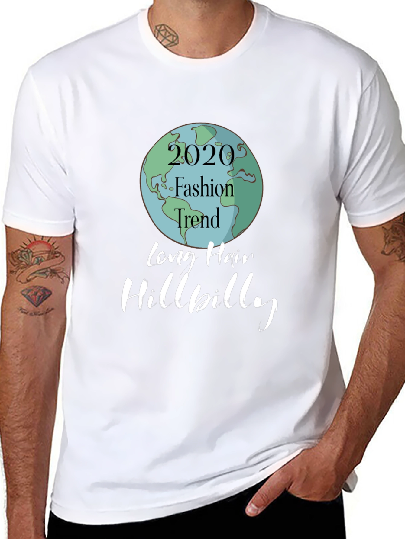 Black 2020 Fashion Trend Hillbilly Graphic Tee view 8