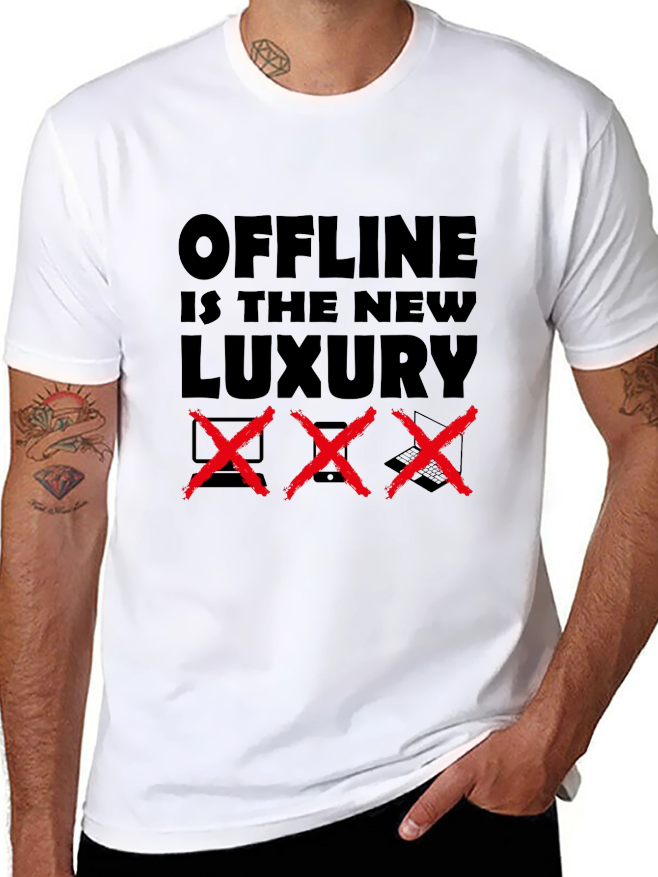 Black Offline is the New Luxury Graphic Tee view 8