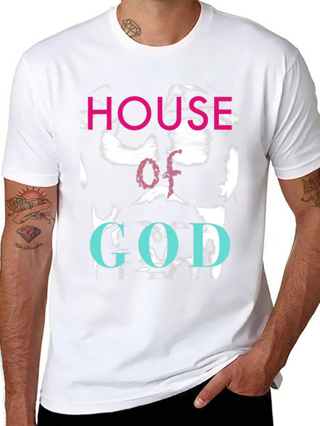 Black House of God Graphic Tee - Edgy Streetwear view 8