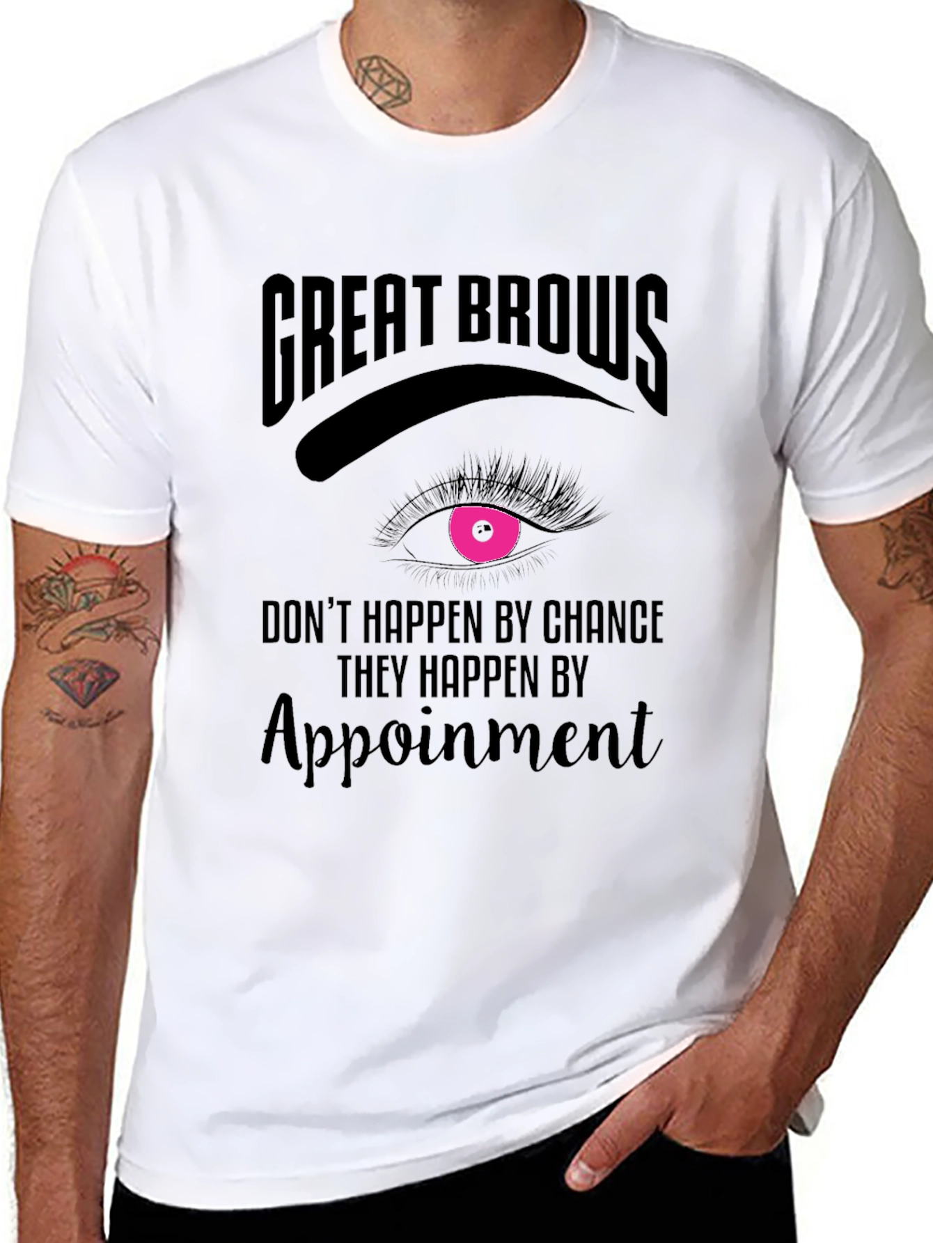 Black Great Brows Appointment T-Shirt view 8