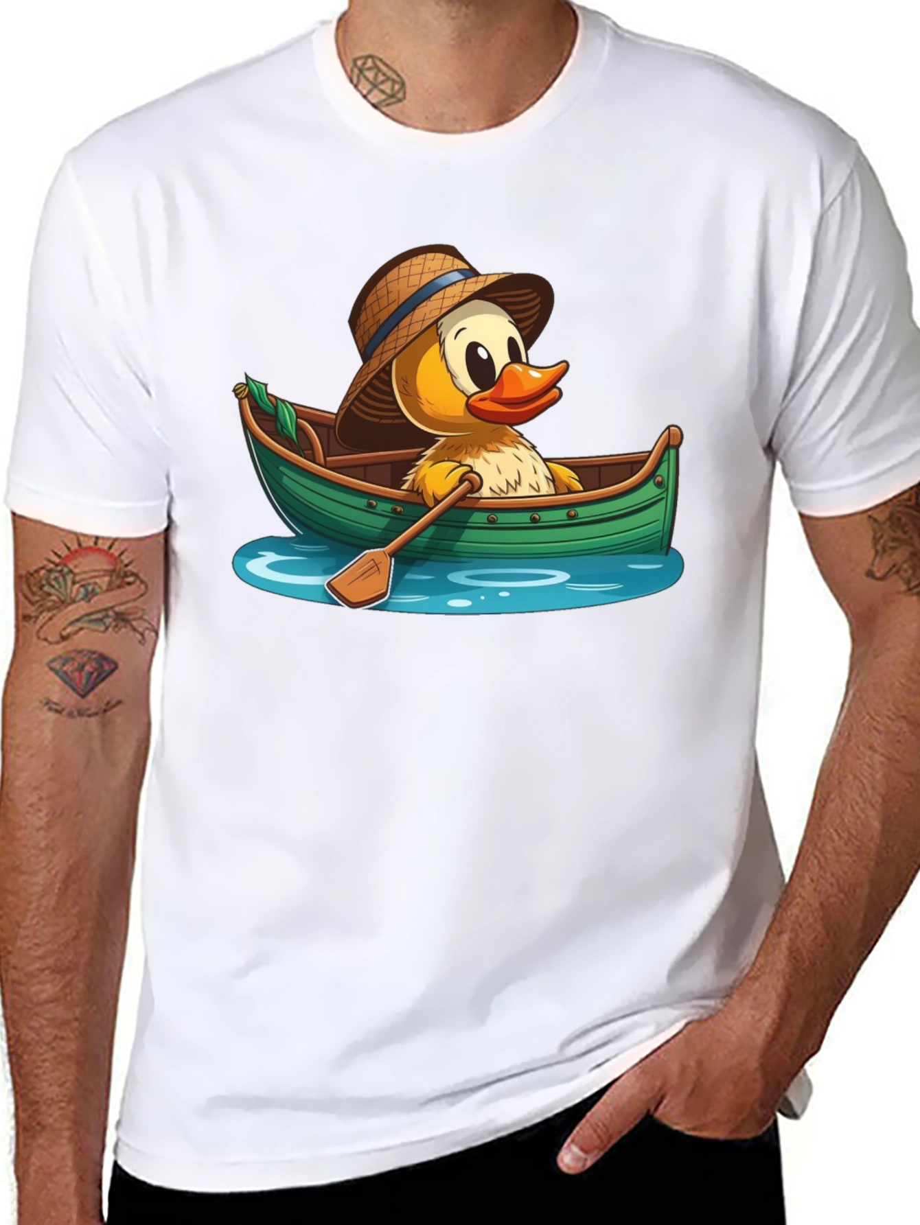 Black Duck in Boat Graphic T-Shirt view 8