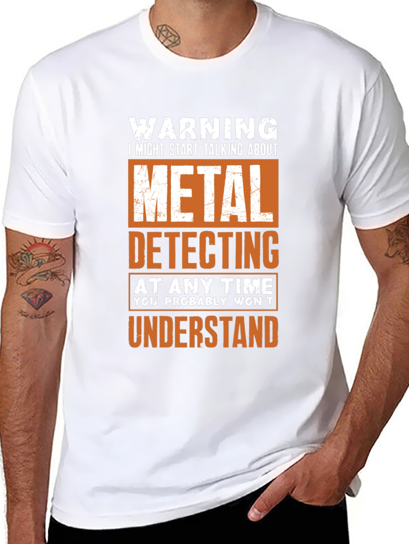 Black Metal Detecting T-Shirt - Funny Warning Shirt view 8