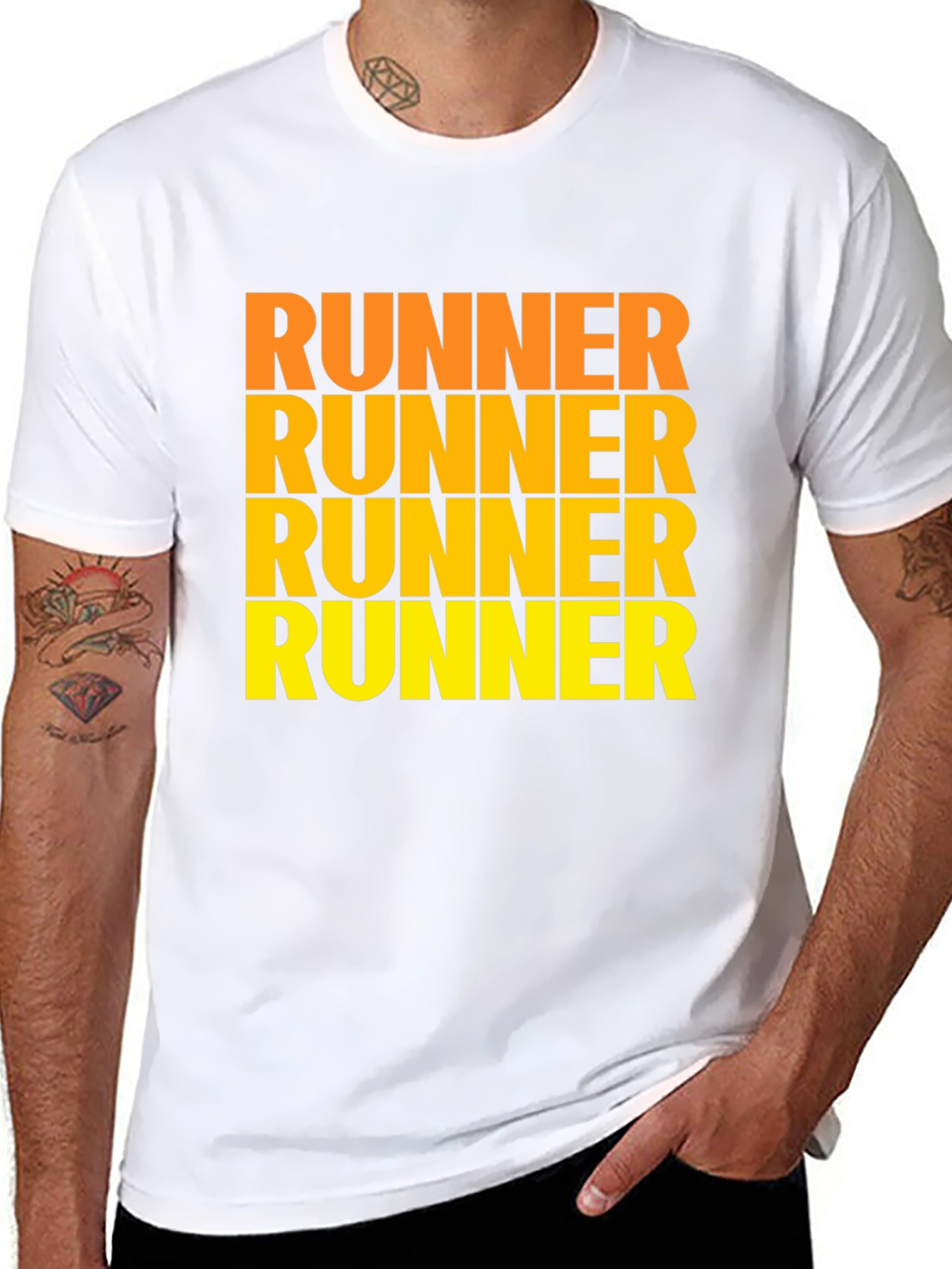 Runner Text Graphic Black T-Shirt - 8