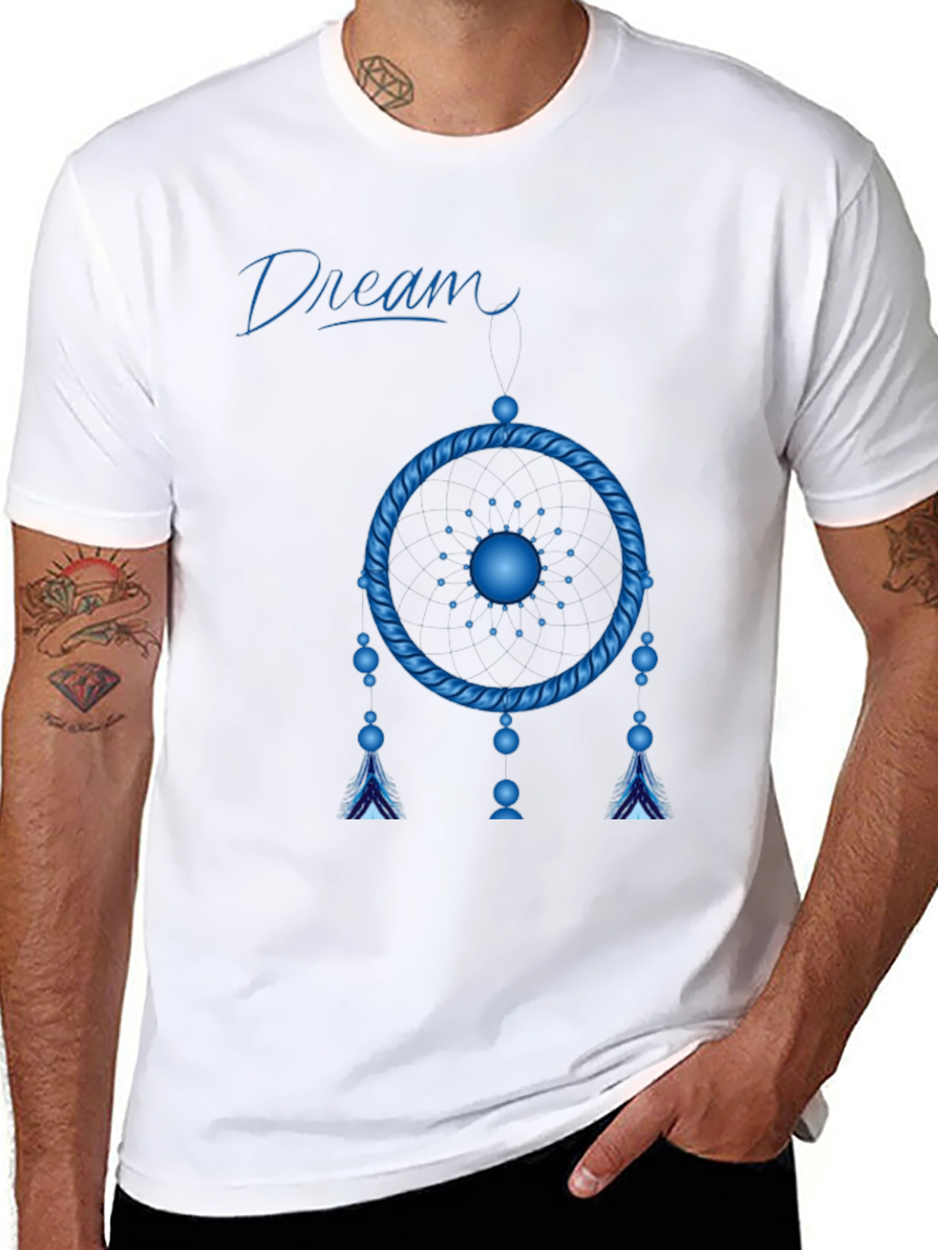 Black Dream Catcher Graphic Tee - Unisex Black T-Shirt view 8