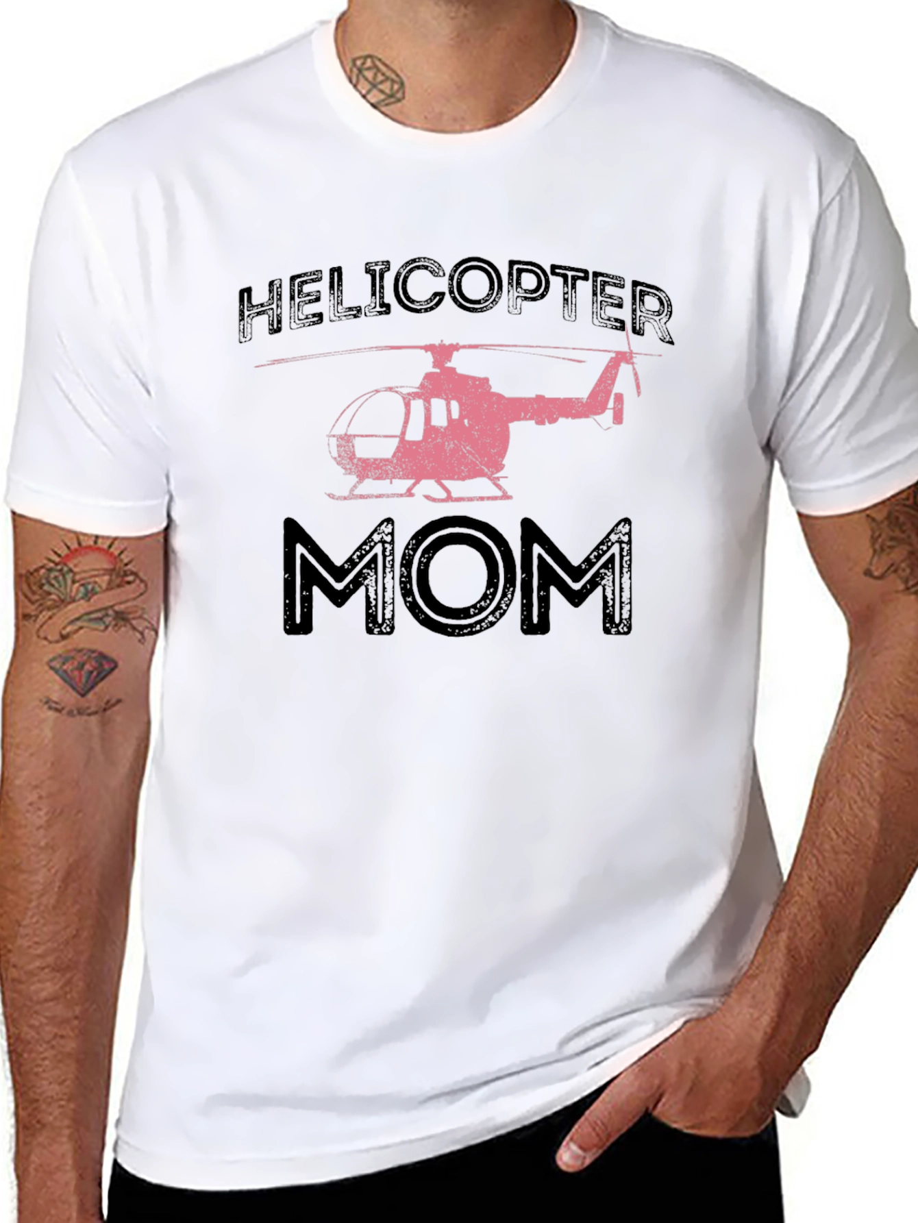 Black Helicopter Mom T-Shirt - Trendy Graphic Tee view 8