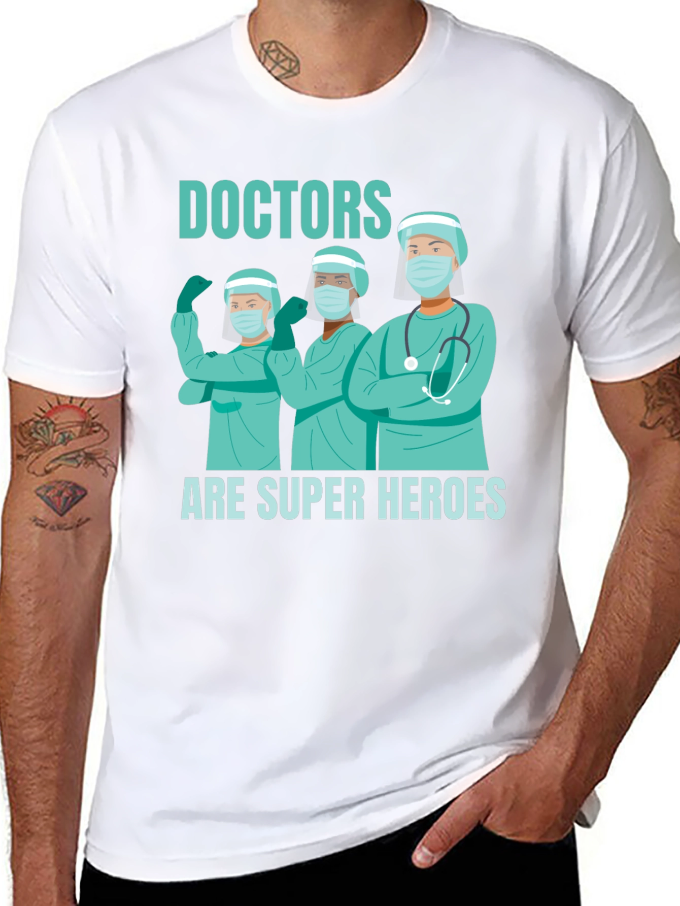 Black Doctors Are Super Heroes T-Shirt view 8