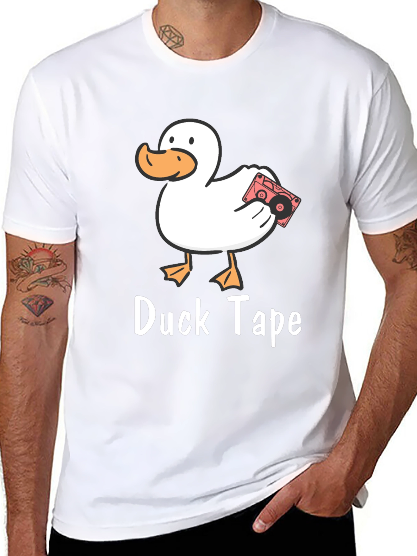 Black Duck Tape Funny Graphic Tee view 8