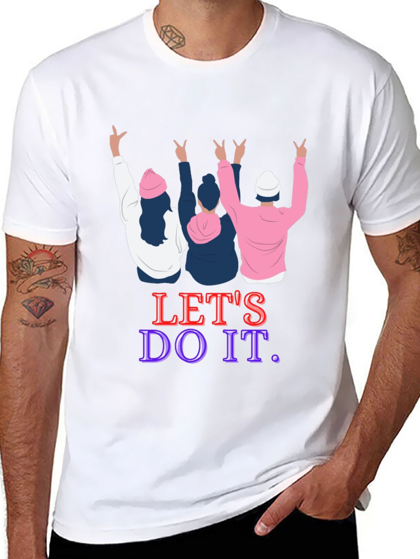 Black Let's Do It Graphic Tee view 8