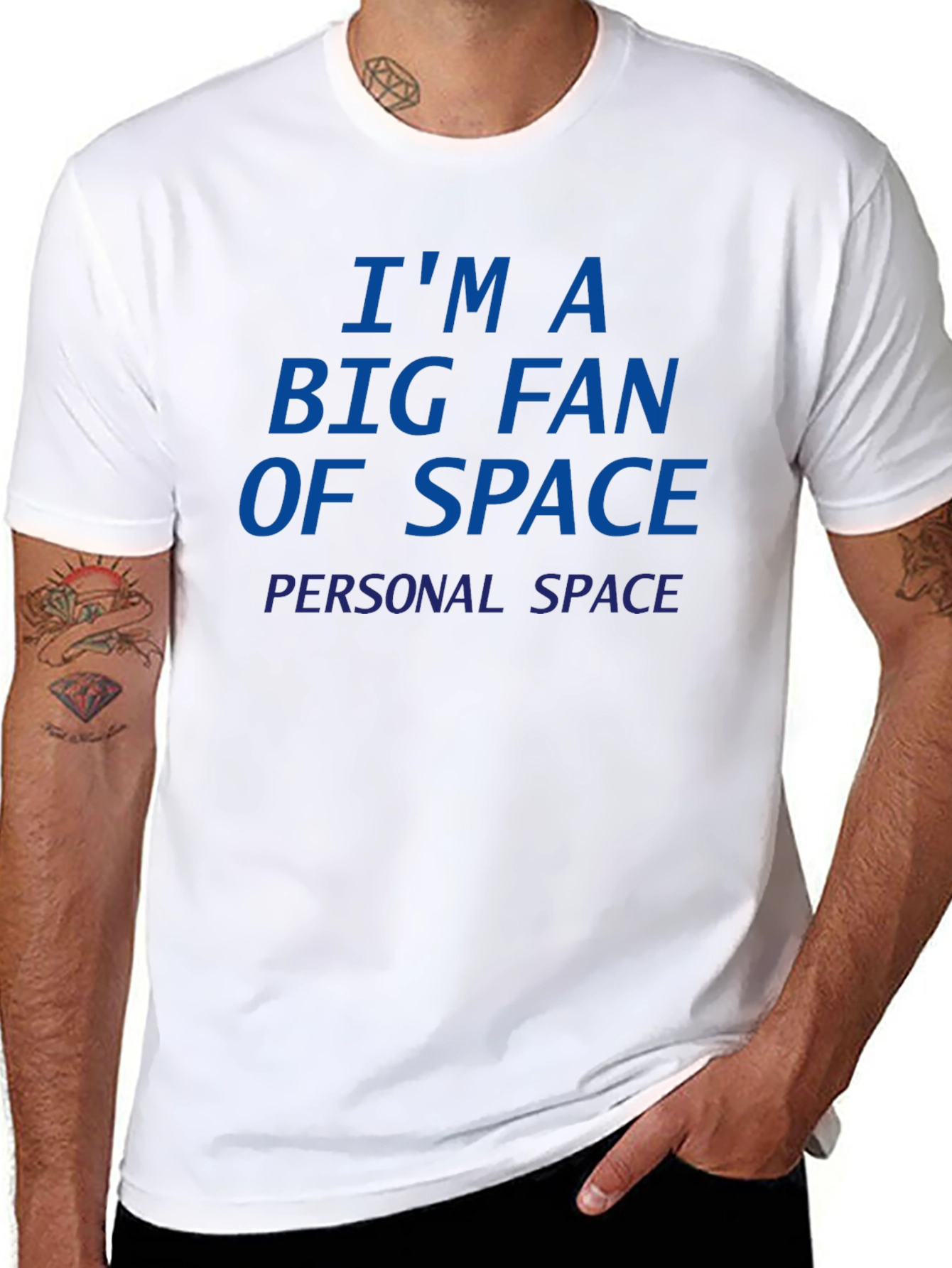 Black I'm a Big Fan of Space T-Shirt - Personal Space Tee view 8