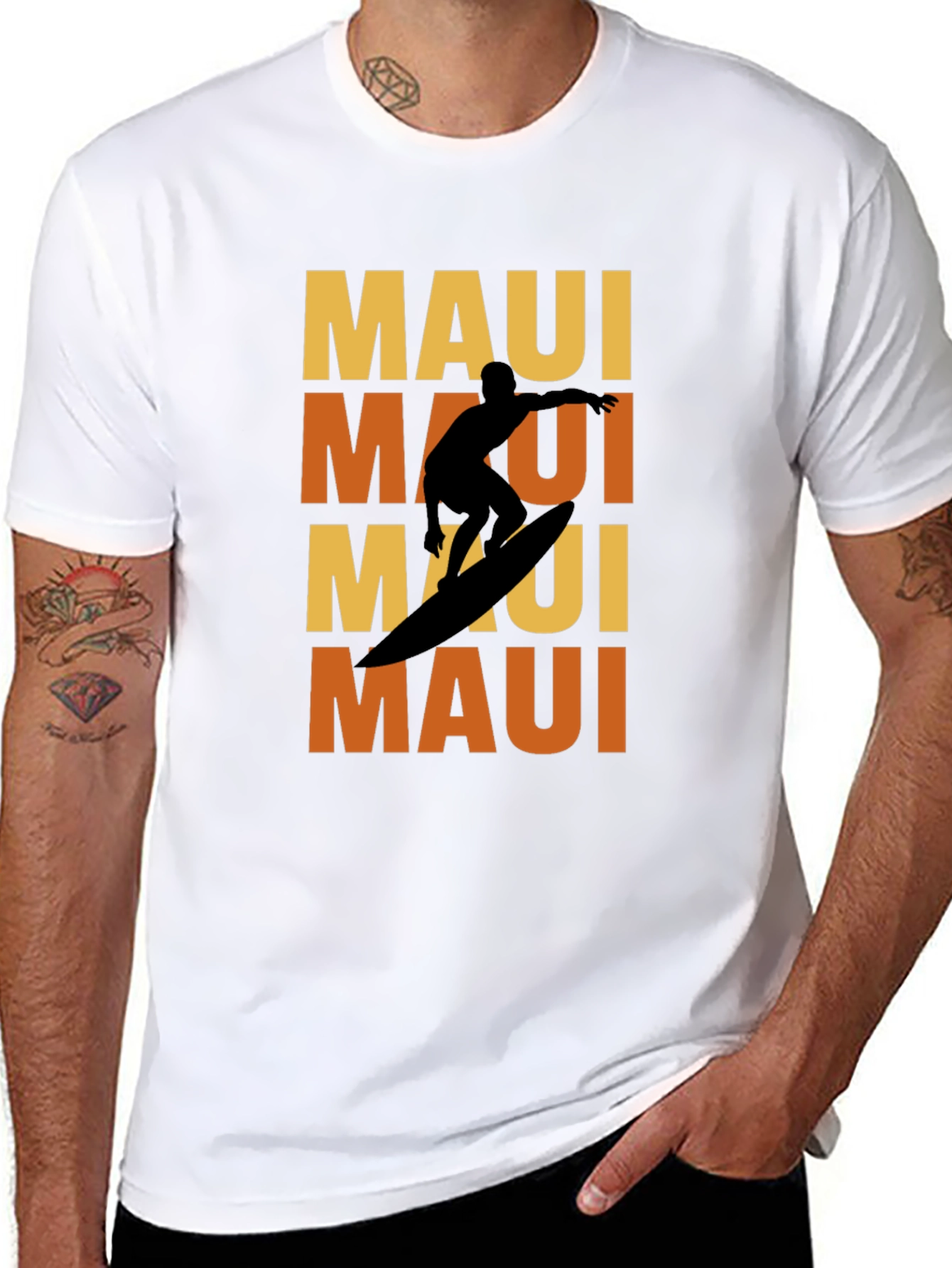 Maui Surfer T-Shirt - Retro Style - 8
