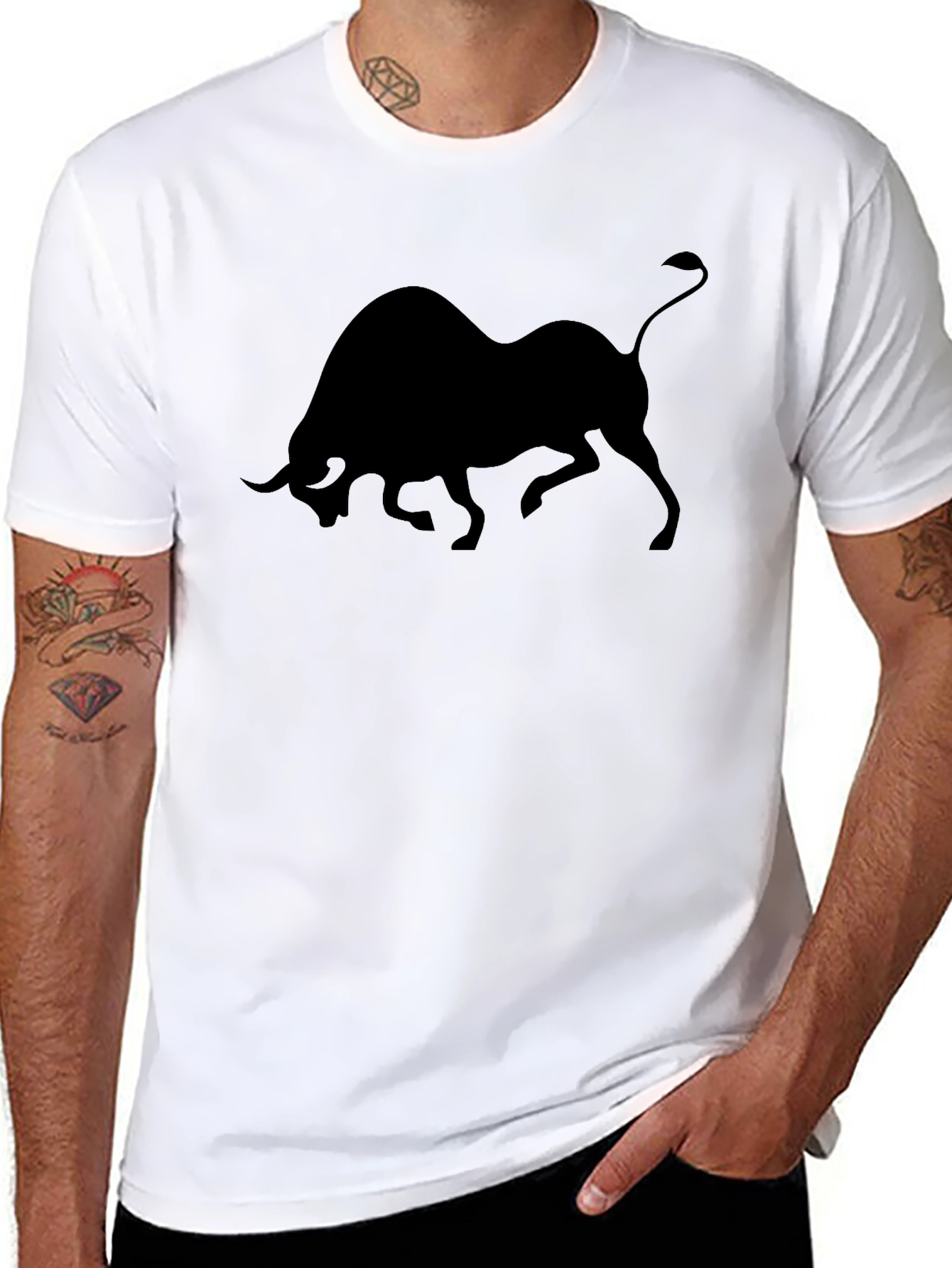 Black Black Bull Graphic Tee - Modern Style view 8