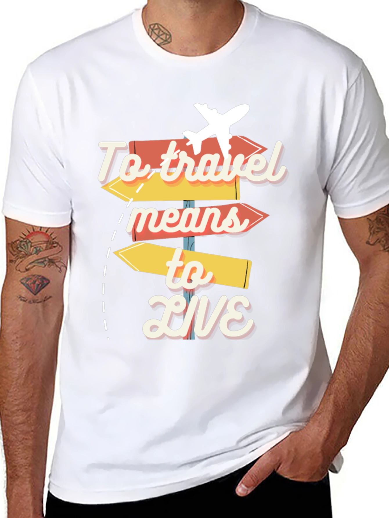 To Travel Means to Live Graphic Tee - 8