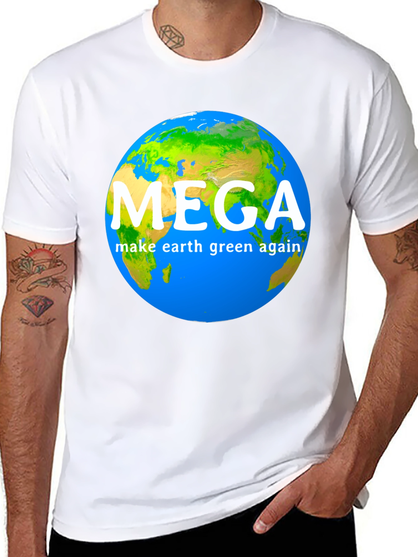 Black MEGA Make Earth Green Again T-Shirt view 8