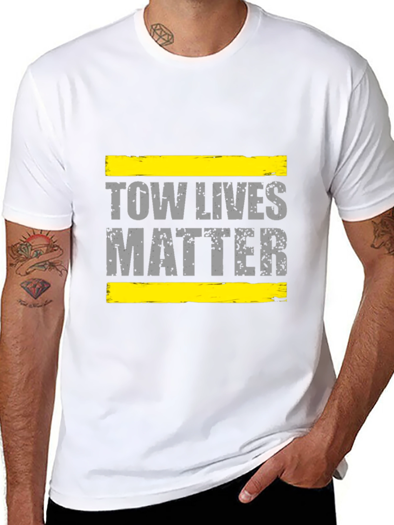 Black Tow Lives Matter T-Shirt - Black Graphic Tee view 8