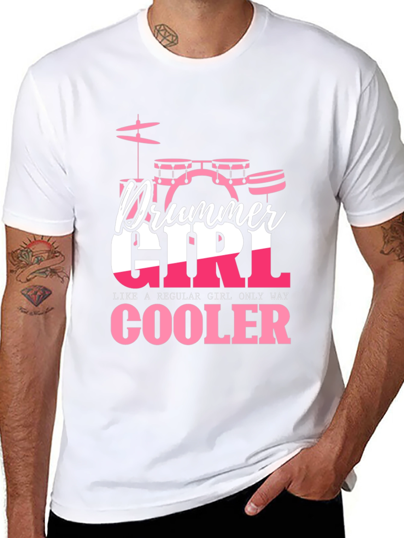 Black Drummer Girl Tee - Cooler Than Regular! view 8