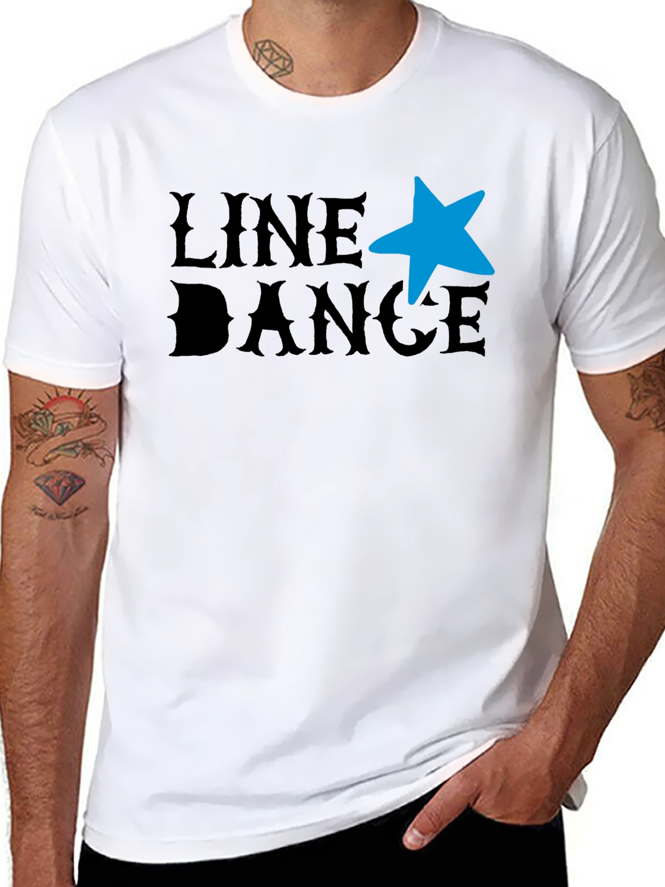 Black Line Dance T-Shirt - Western Star Graphic Tee view 8