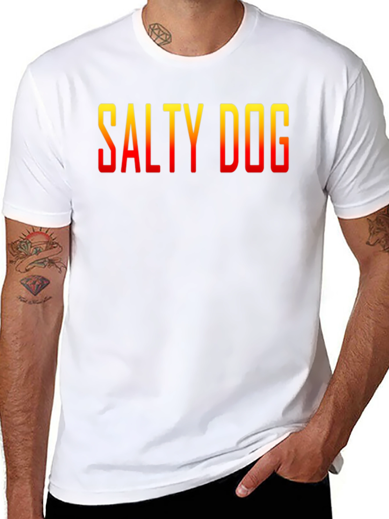 Black Salty Dog Graphic Tee - Premium Cotton view 8