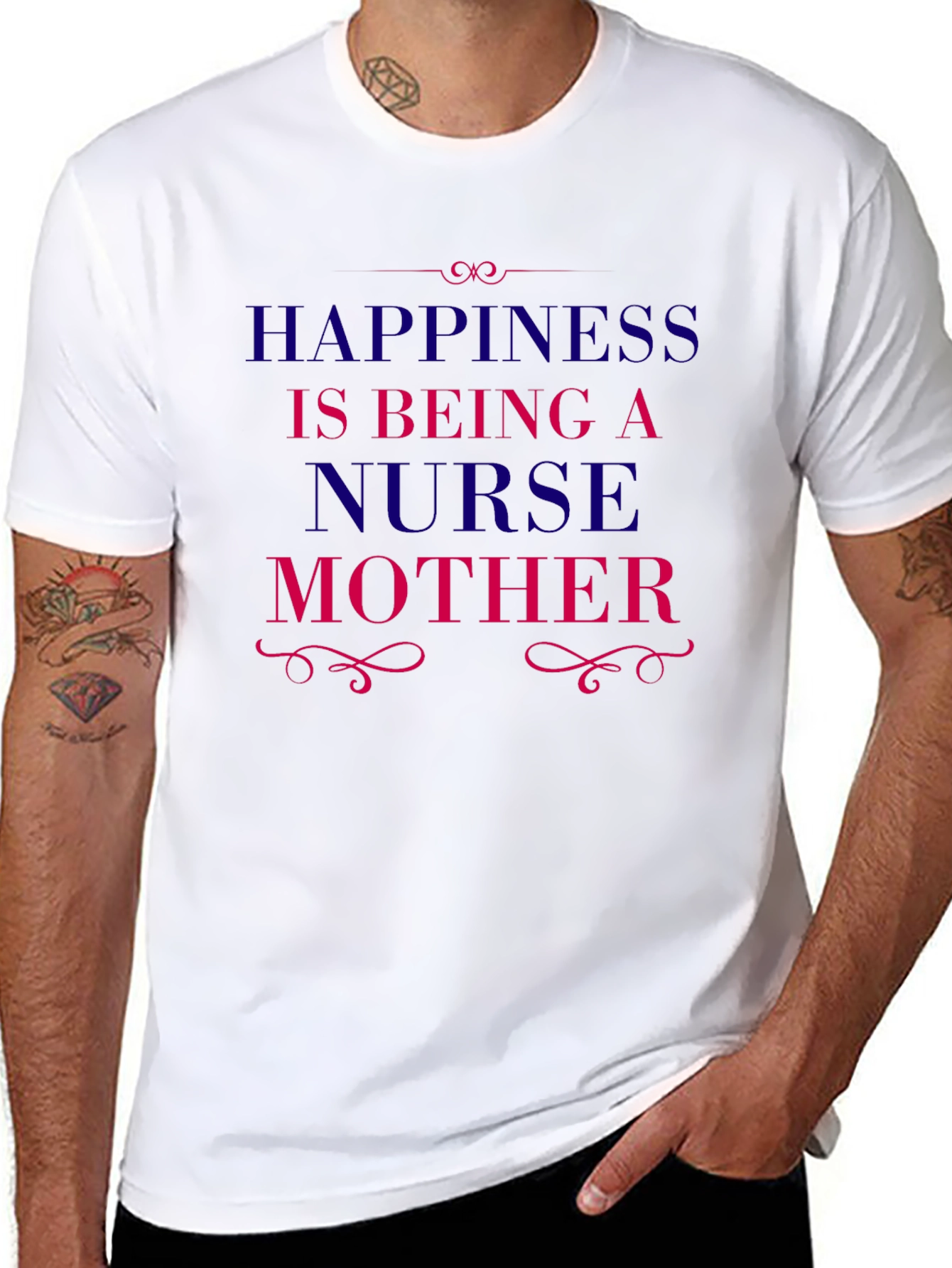 Black Happiness is Being a Nurse Mother T-Shirt view 8