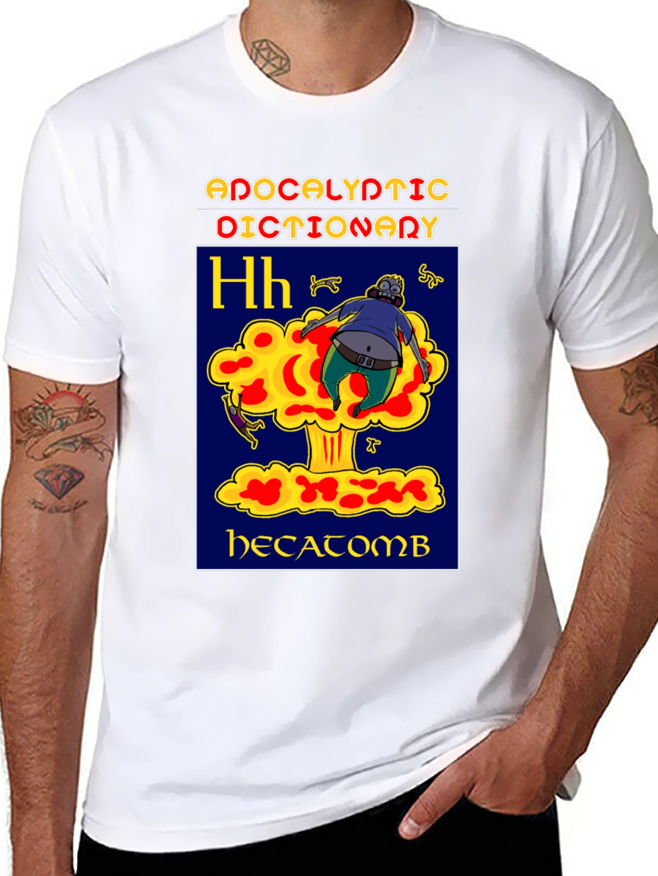 Black Apocalyptic Dictionary Hecatomb T-Shirt view 8