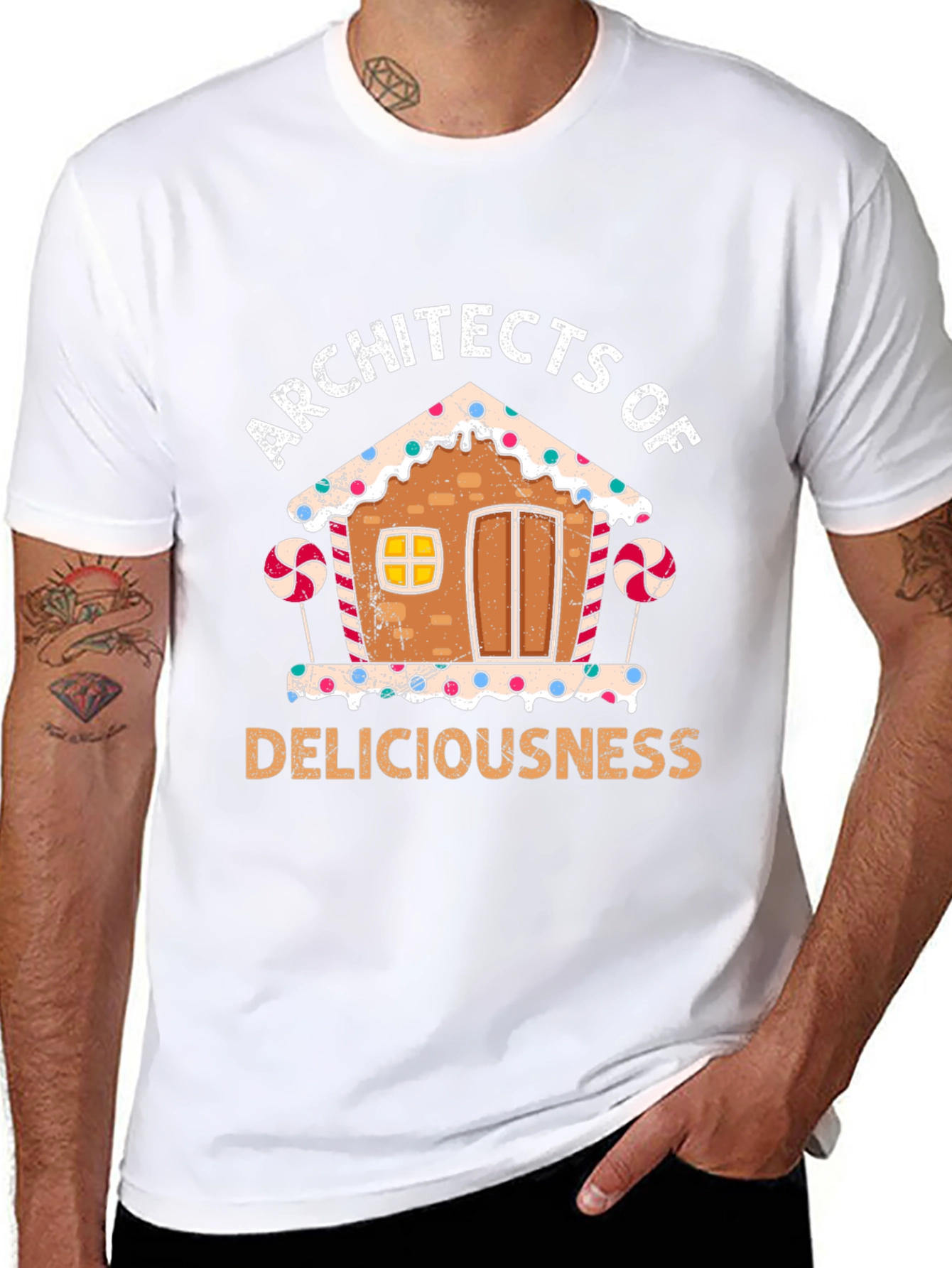 Black Architects of Deliciousness Gingerbread House T-Shirt view 8