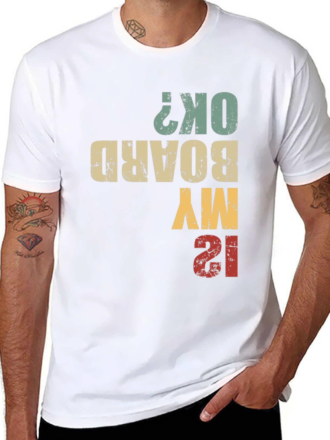 Black Is My Board OK? Funny T-Shirt view 8