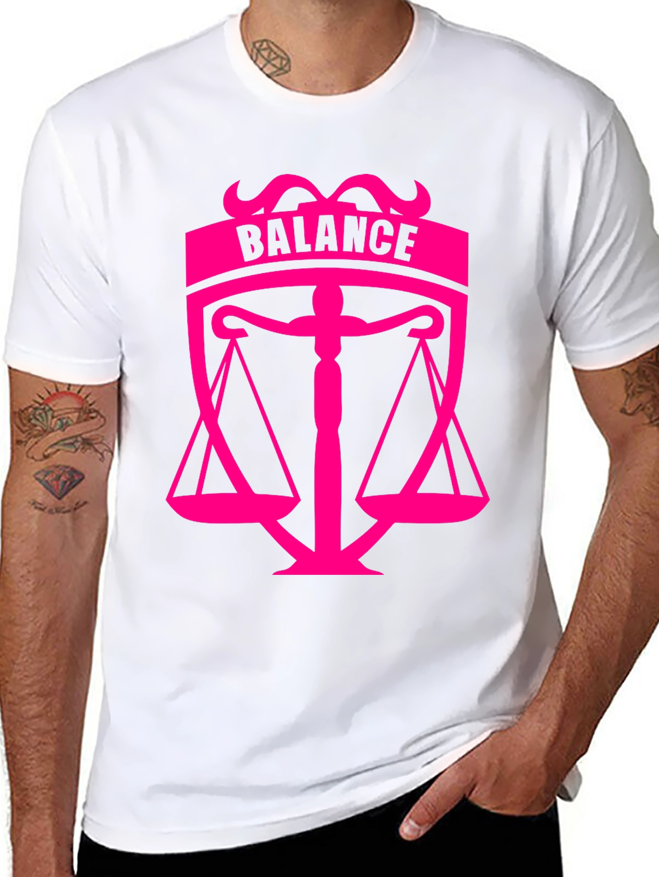 Black Balance Graphic Black T-Shirt view 8