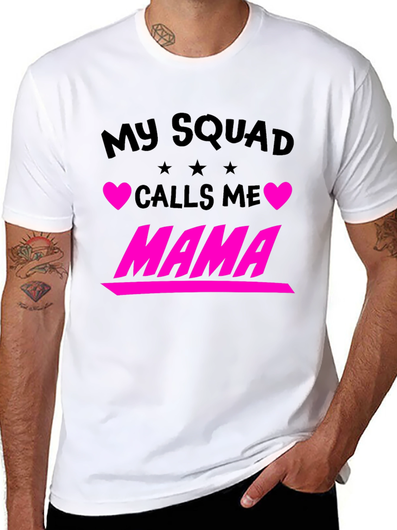 Black My Squad Calls Me Mama Graphic Tee view 8