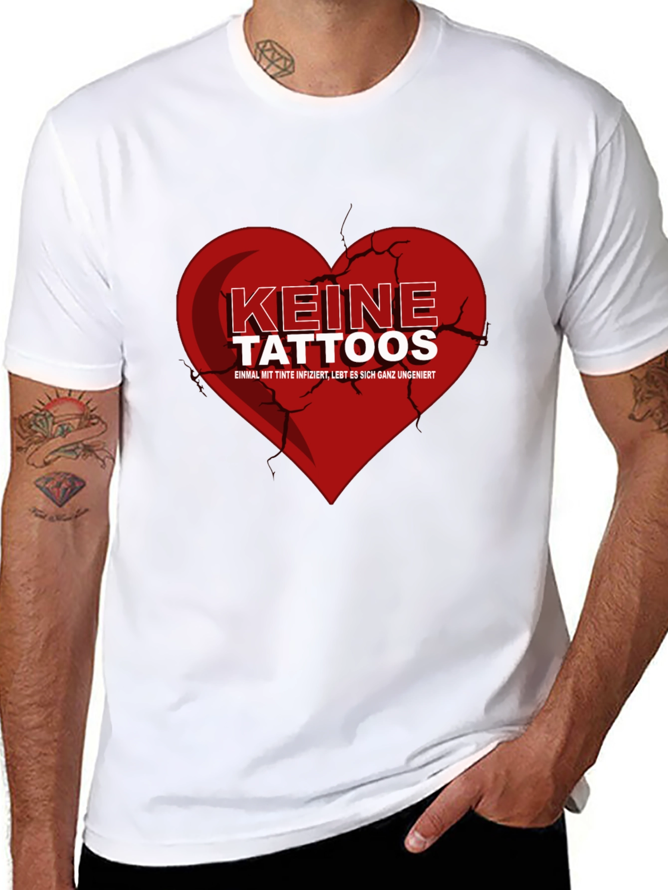 Black Keine Tattoos Graphic Tee - Black view 8
