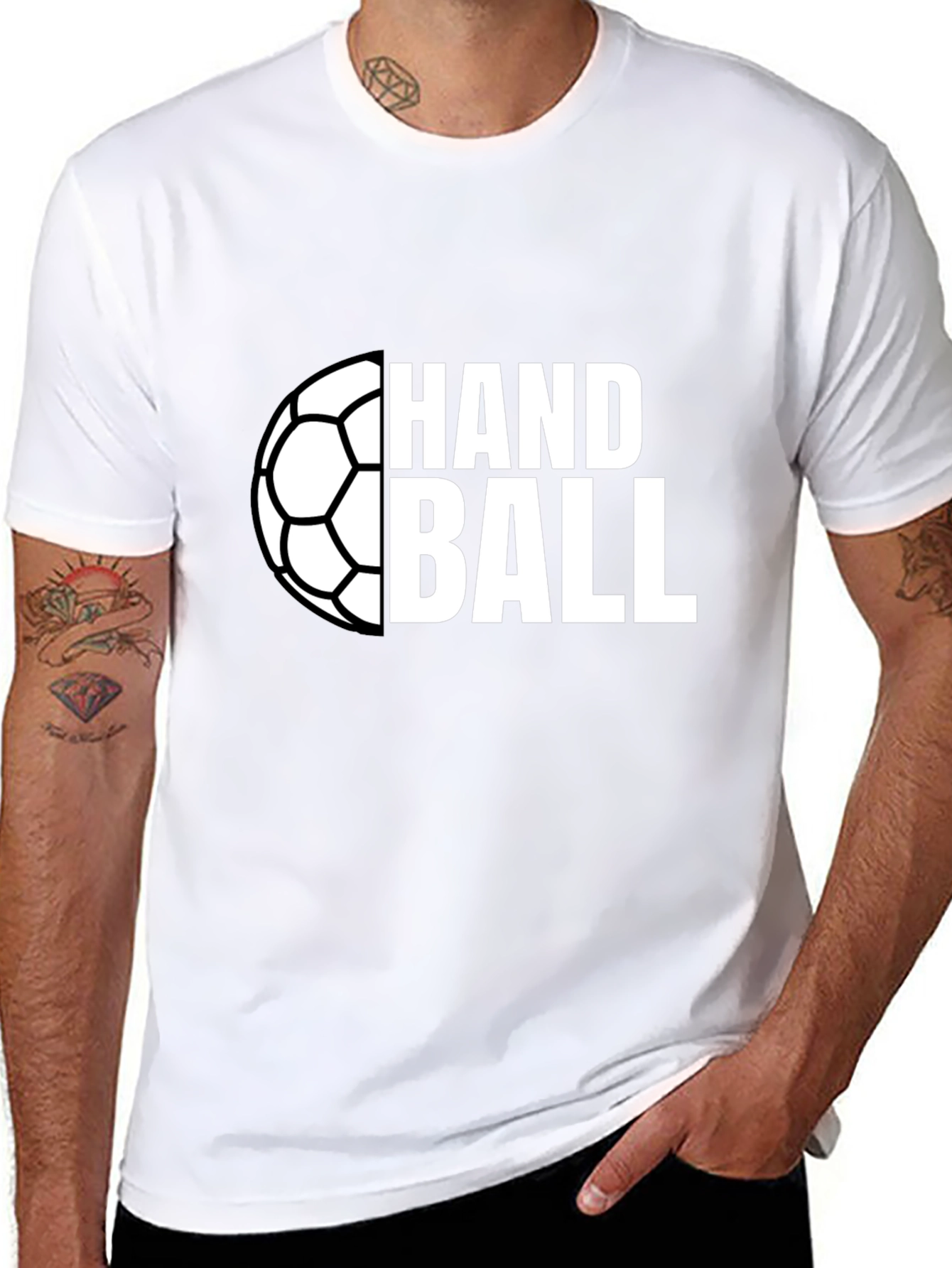 Black Handball Graphic T-Shirt - Black view 8