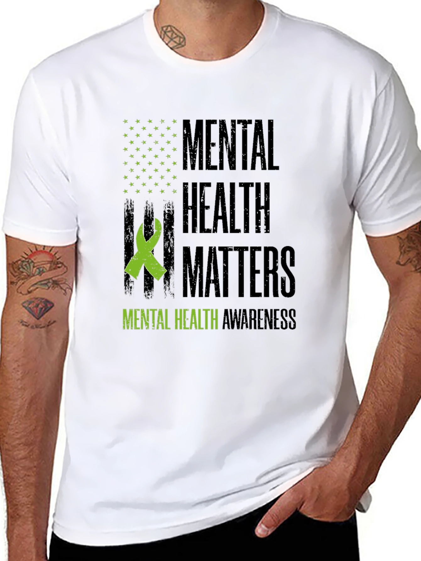 Black Mental Health Awareness T-Shirt view 8
