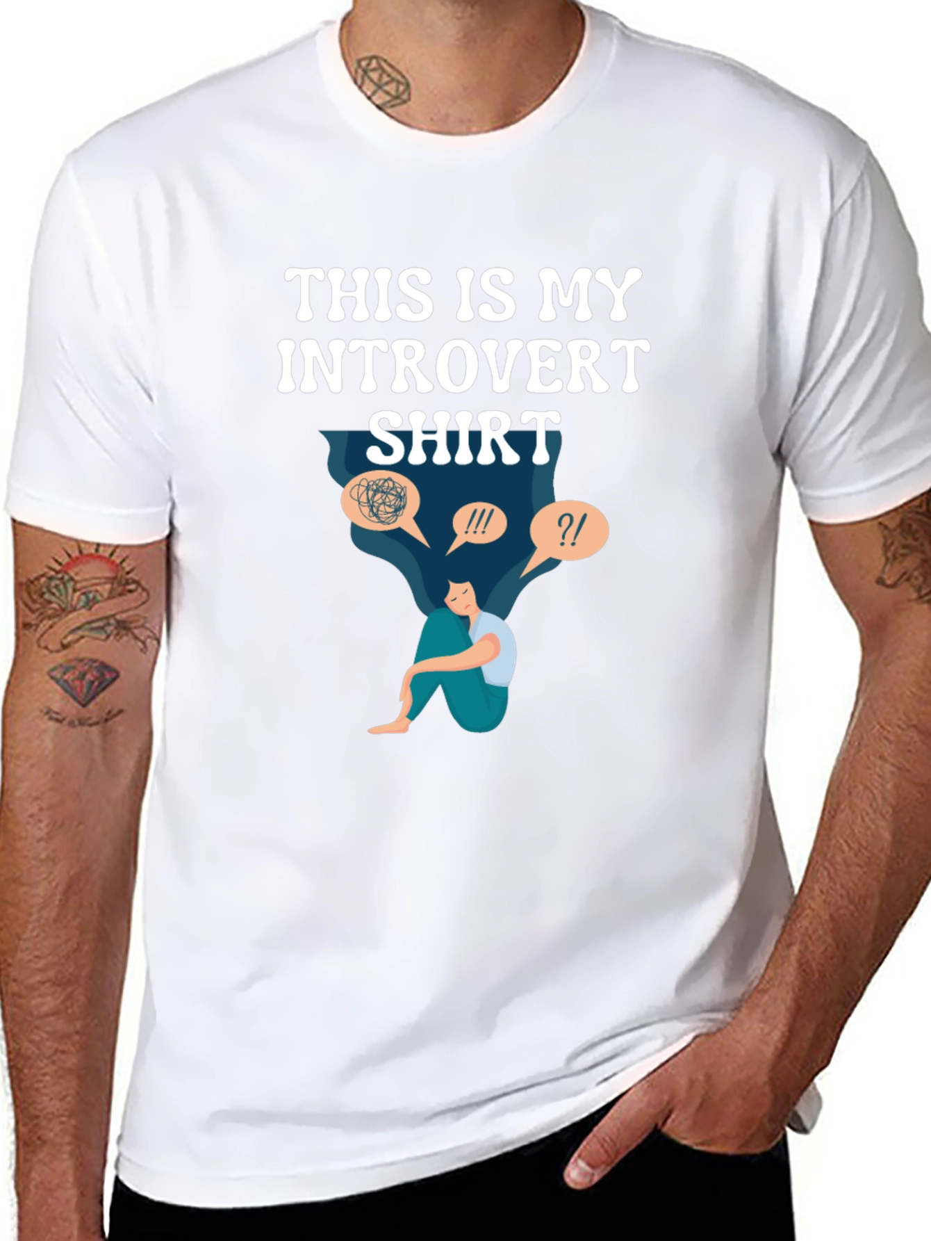 Black Introvert Shirt - Funny Graphic Tee view 8