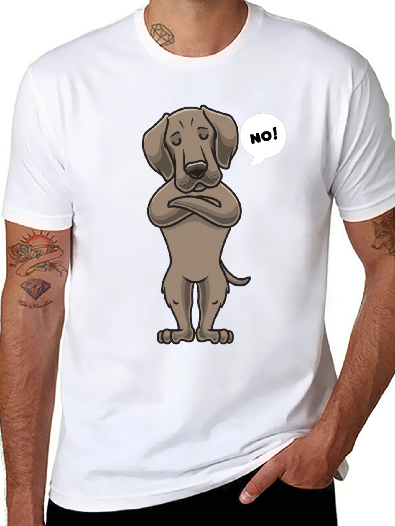 Black Grumpy Dog T-Shirt - Funny Pet Lover Tee view 8