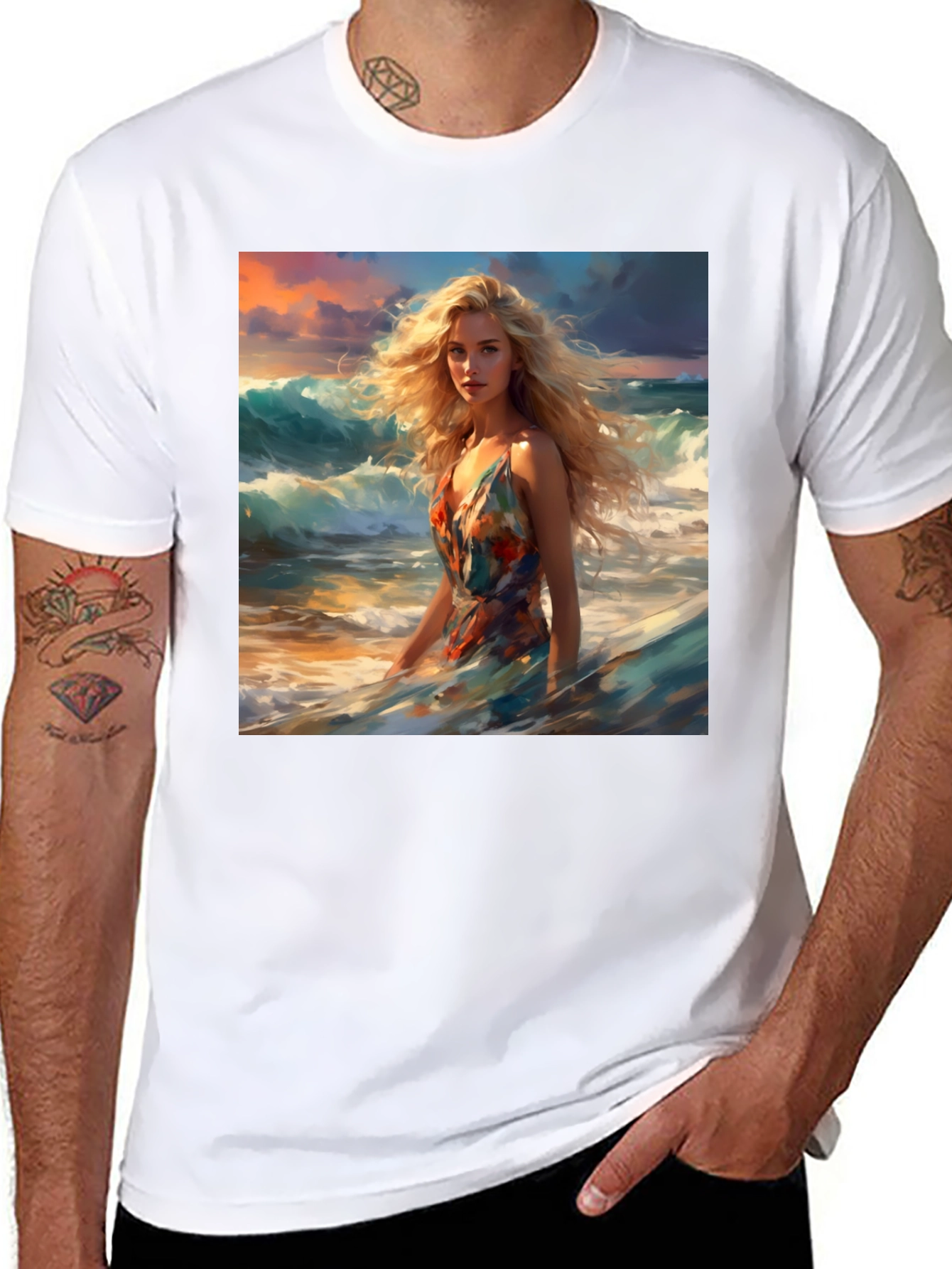 Black Ocean Dream T-Shirt - Stunning Art Print view 8