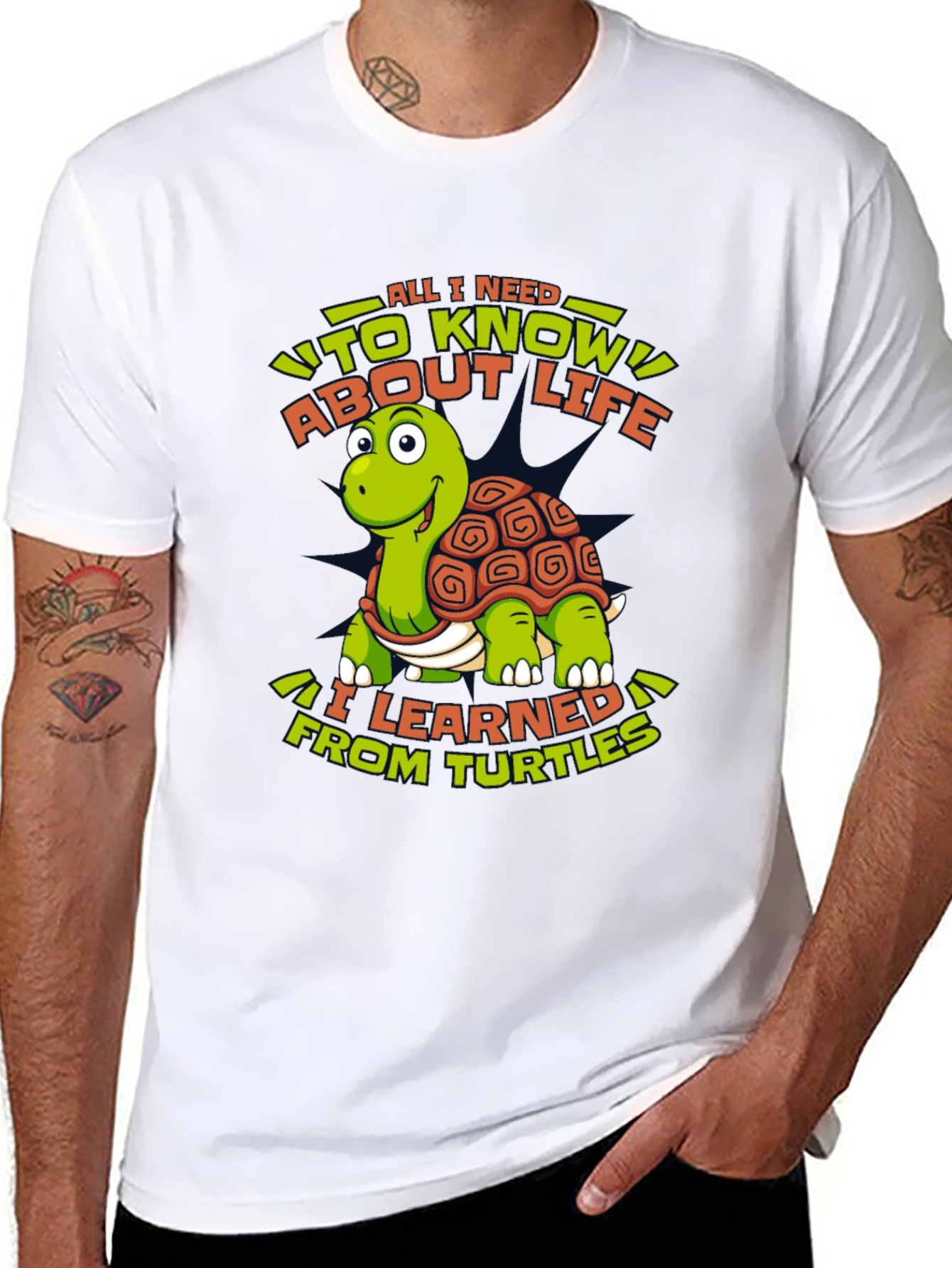 Black Turtle Life Lesson Graphic Tee view 8