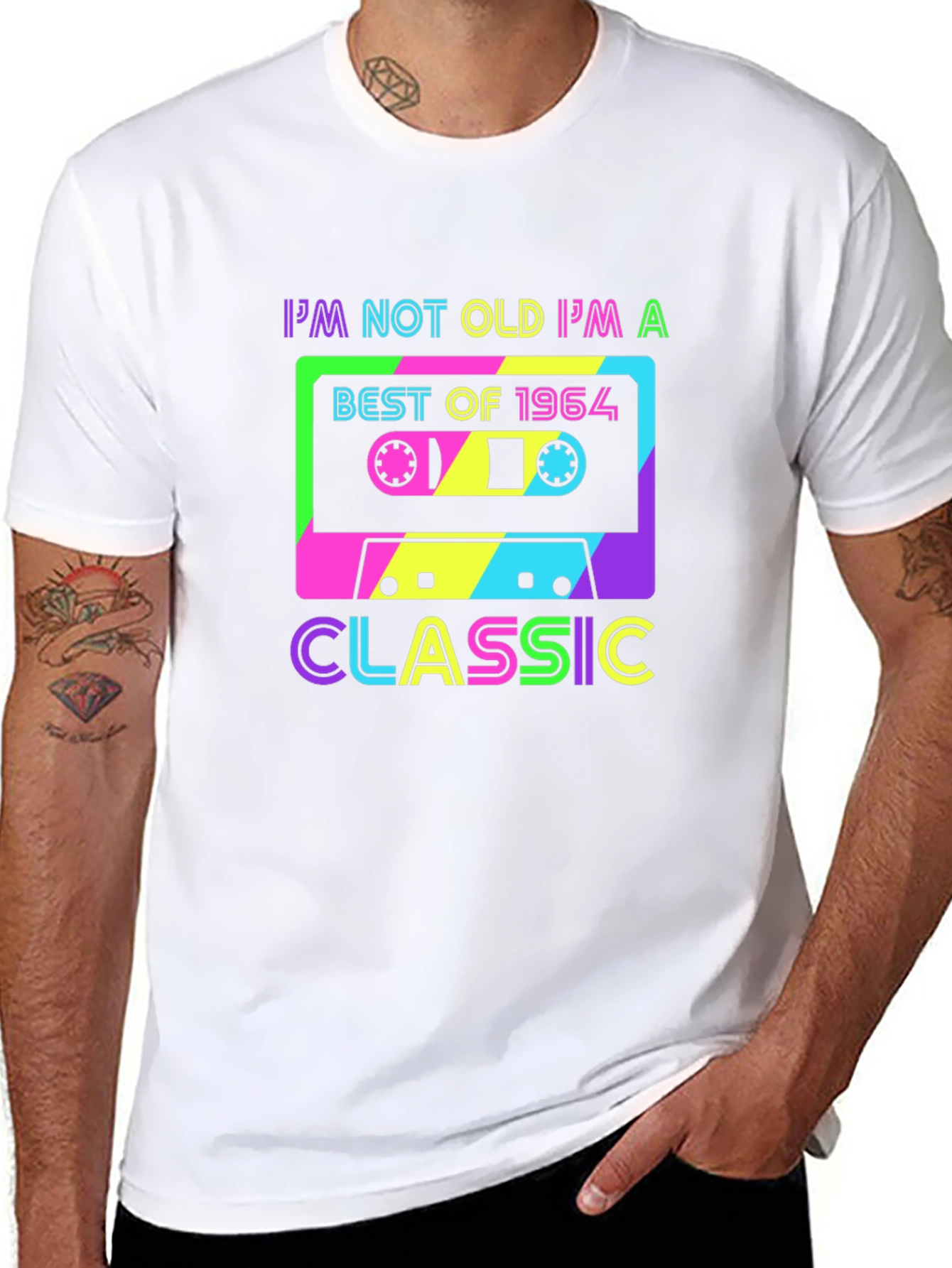 Black I'm Not Old I'm A Classic 1964 Retro T-Shirt view 8
