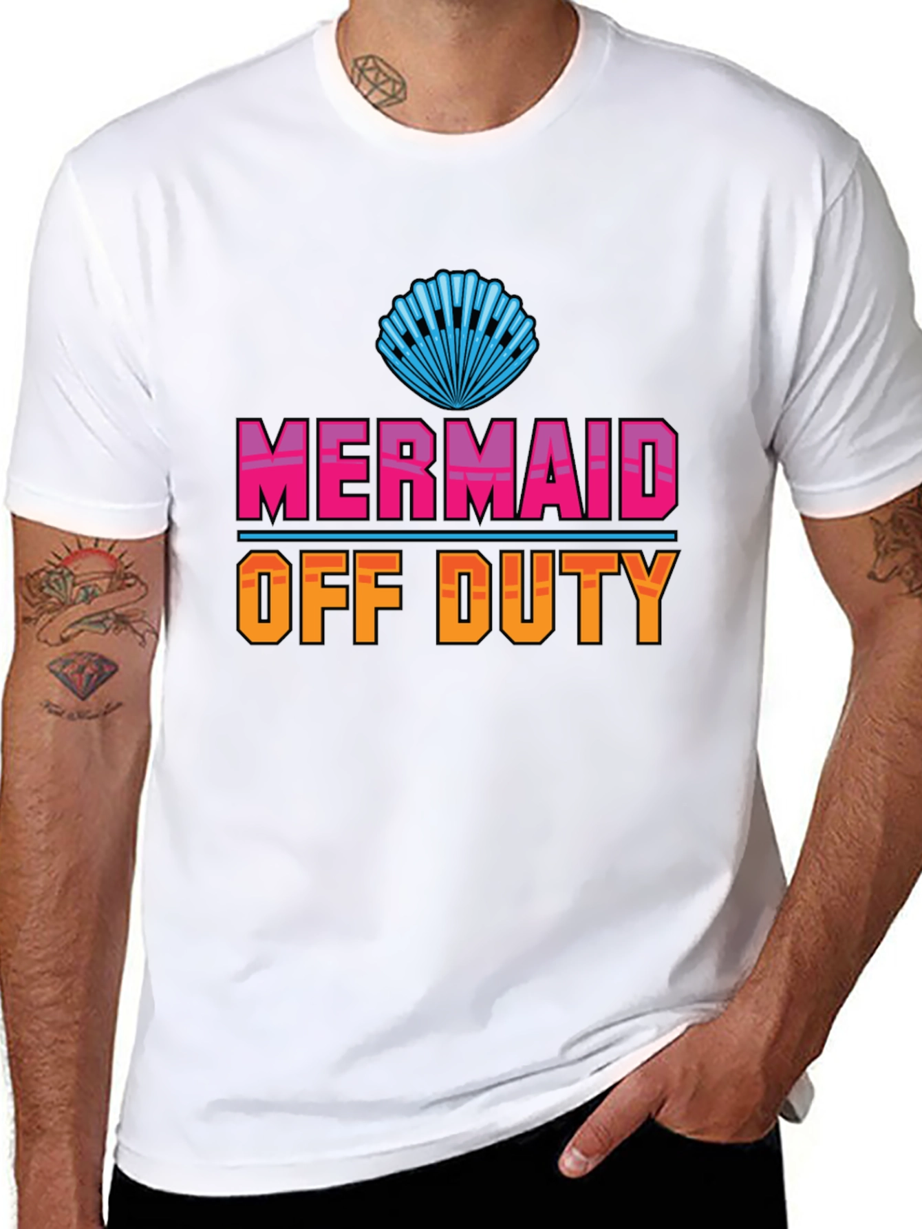 Black Mermaid Off Duty Graphic Tee view 8