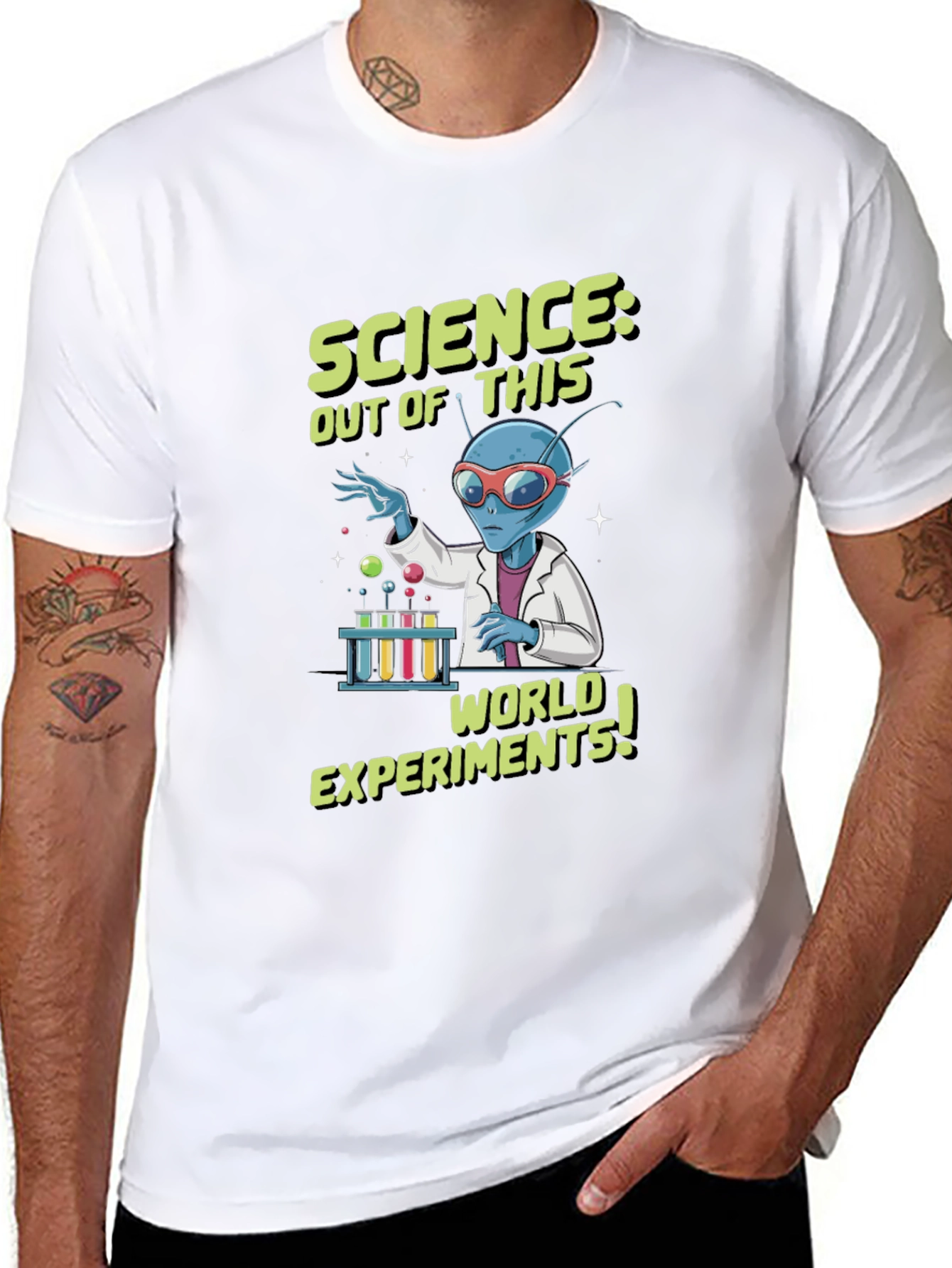 Black Science Alien T-Shirt - Out of this World Experiments view 8