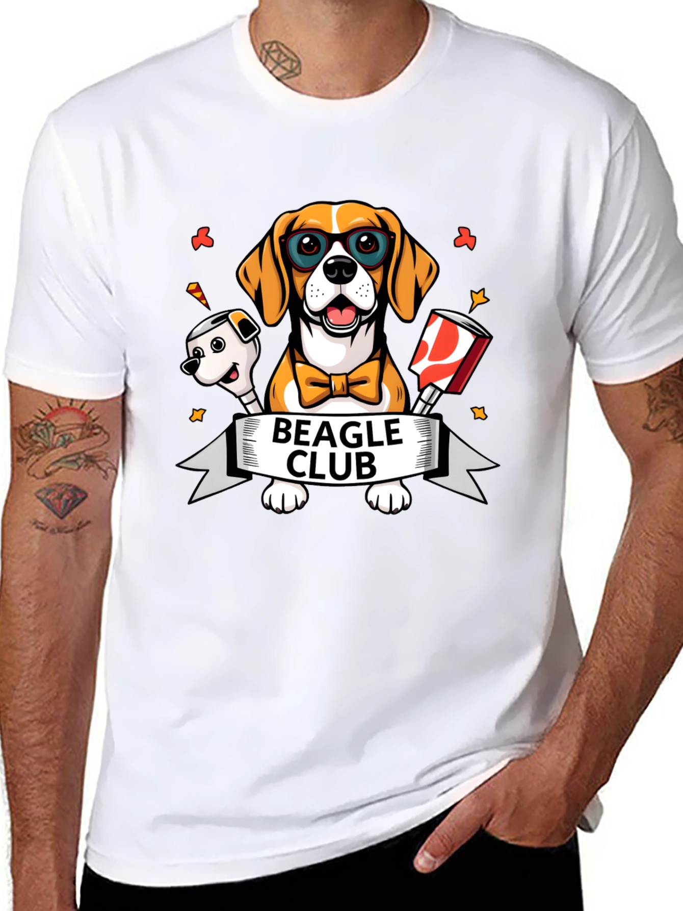 Black Beagle Club T-Shirt - Cute Dog Graphic Tee view 8