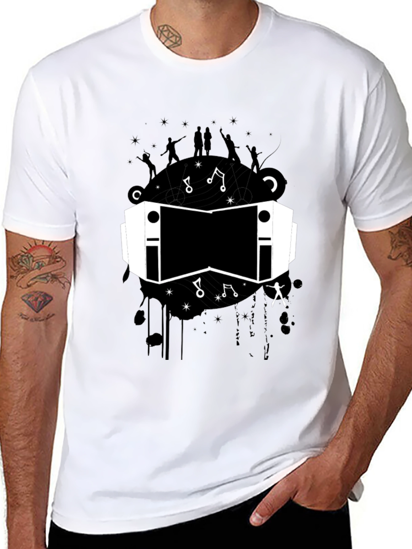 Black VR Headset Graphic Tee - Unisex Black T-Shirt view 8