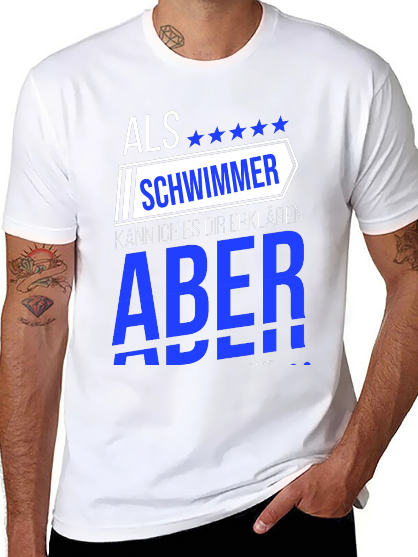 Black Funny Swimmer T-Shirt - Als Schwimmer view 8