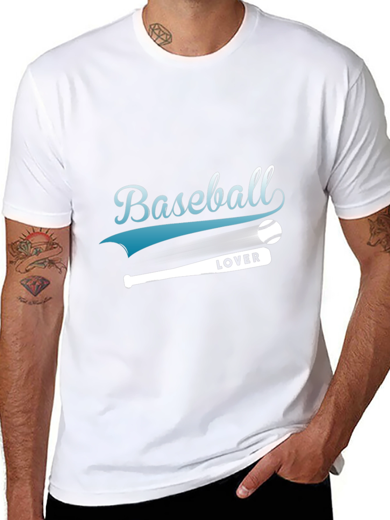 Black Baseball Lover Black T-Shirt view 8