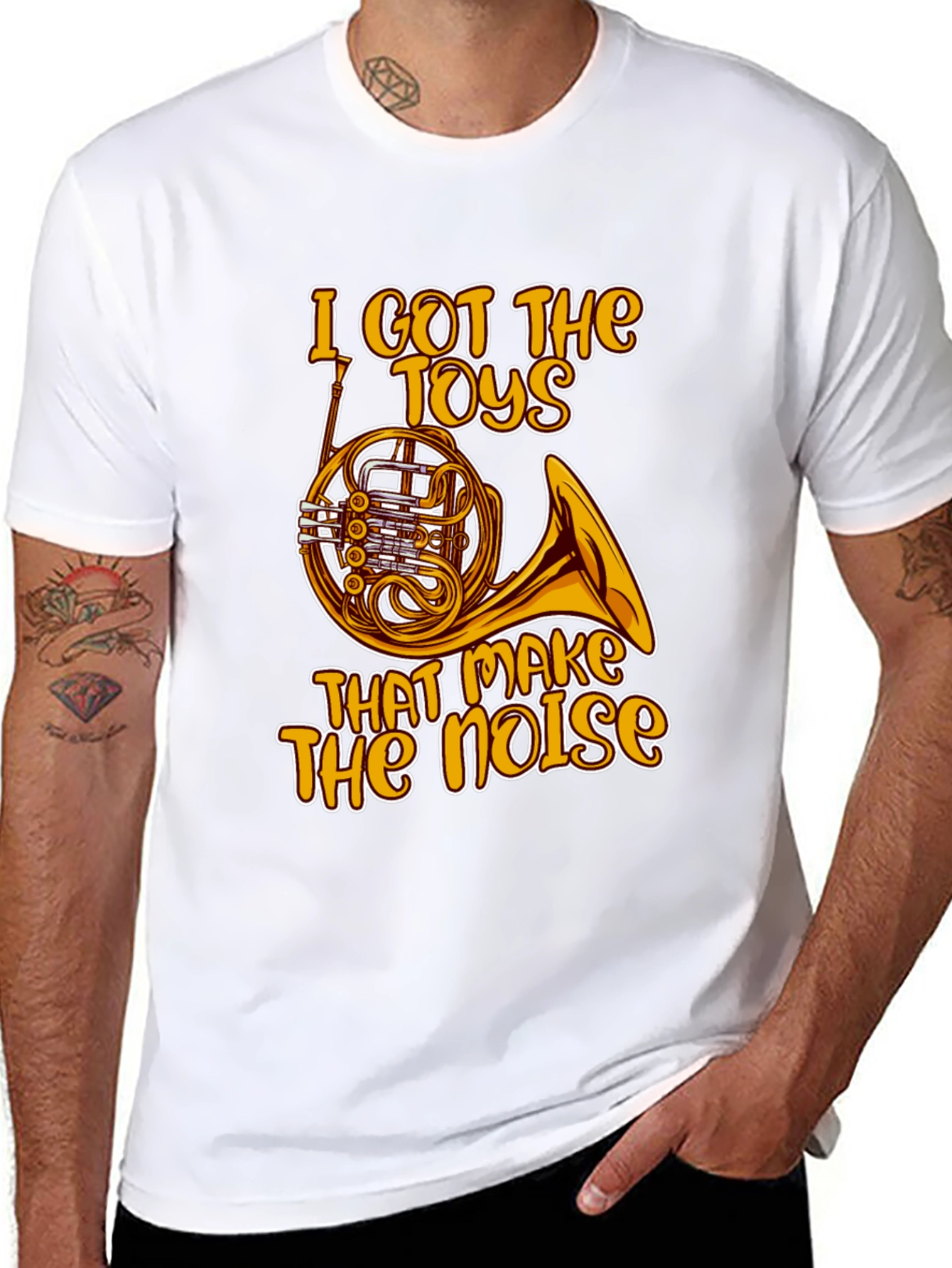 Black I Got the Toys That Make The Noise T-Shirt view 8
