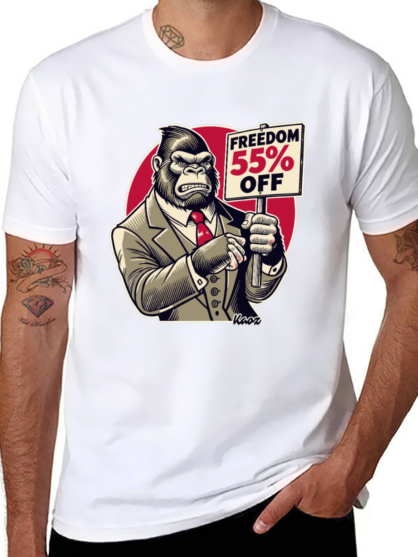 Black Freedom 55% Off Gorilla Graphic Tee view 8