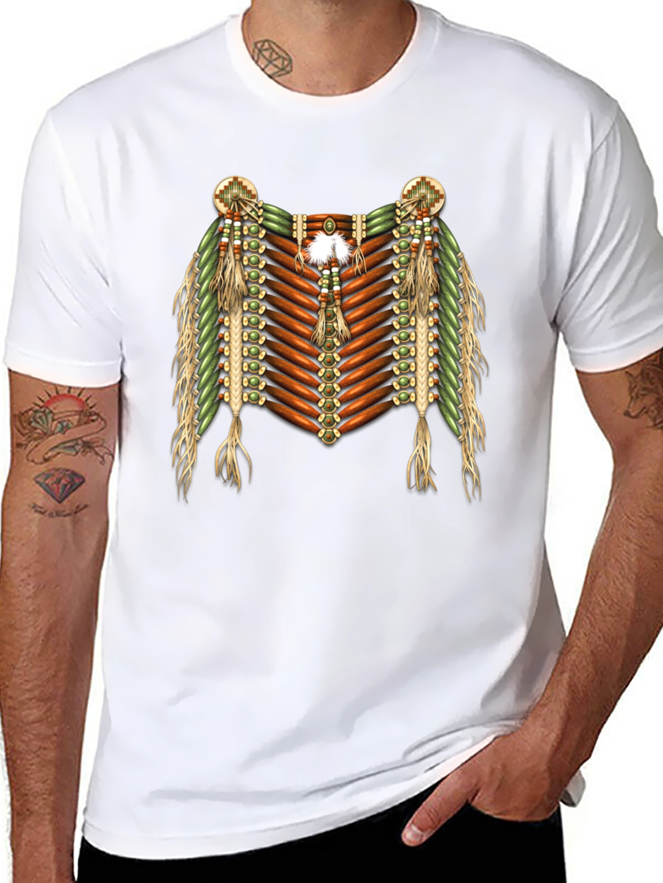 Black Native American Inspired Graphic Tee view 8