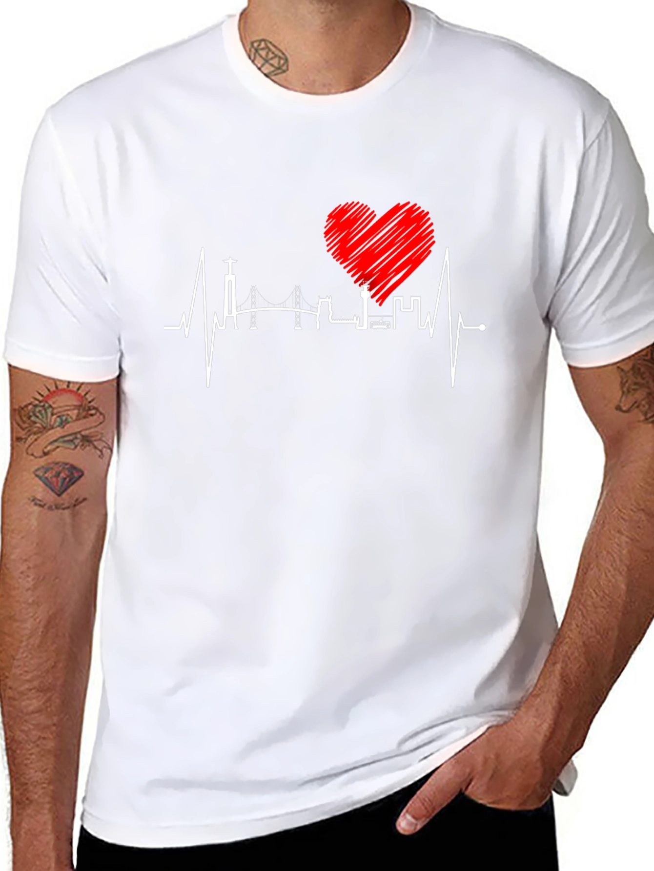 Lisbon Heartbeat T-Shirt - City Love Tee - 8